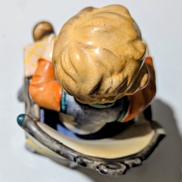 Pair of Vintage “Made in Japan” Ceramic Figurines – Hummel Style Children, 1950s - Picture 8 of 12